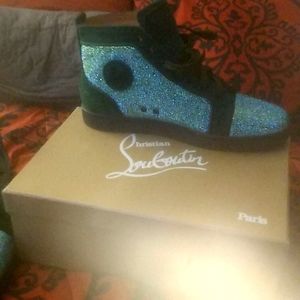 Christin louboutins,Green in color size44 euro